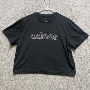 Adidas Shirt Womens Medium Black White Primegreen Aeroready Short Sleeve Tee